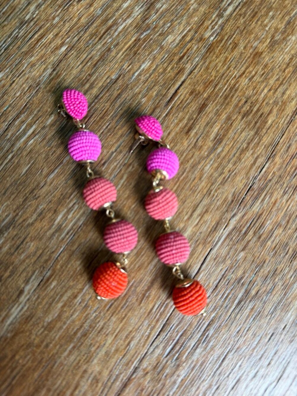 Towne & Reese Linear Beaded Drop Earring